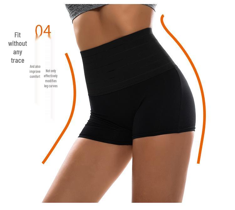 High-Waisted Tummy Control Shaping Panties - Plus Size, Elastic, Hip-Lifting Safety Shorts