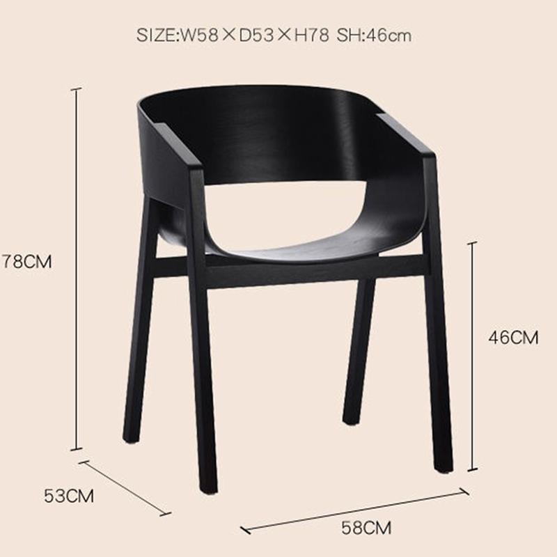 Nordic Dining Chairs Solid Wood Living Room Chairs Minimalist Portable Chair Creative Design Desk Chair Luxury Home Furniture