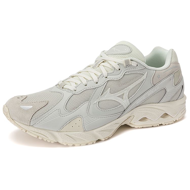 Mizuno Wave Solar Fabric Synthetic Leather Sports Round Toe Non-Slip Wear-Resistant Breathable Low-Top Casual Shoes Unisex Casual Shoes D1GH222303