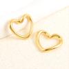 6pc Sweet Love Pendant Real Gold Plated Stainless Steel Heart Charms For Jewelry Making Supplies DIY Keychain Pendant Charm Bulk