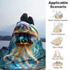 1pc Jellyfish Printing Lightweight Flannel Blanket, Comfortable and Warm Blanket, for Camping Sofa Bed and Couch Office, In All Seasons