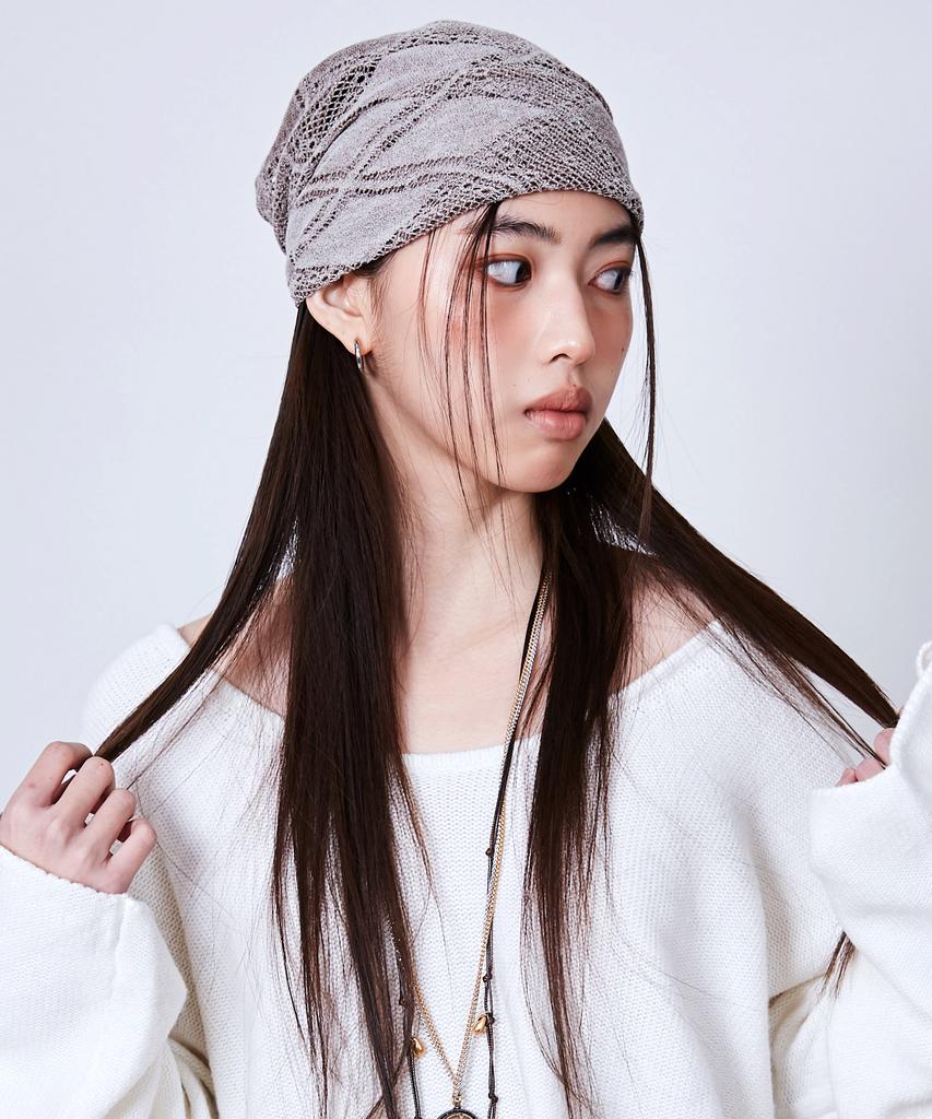 Seullipiseullib Palma Beige Scarf Hat