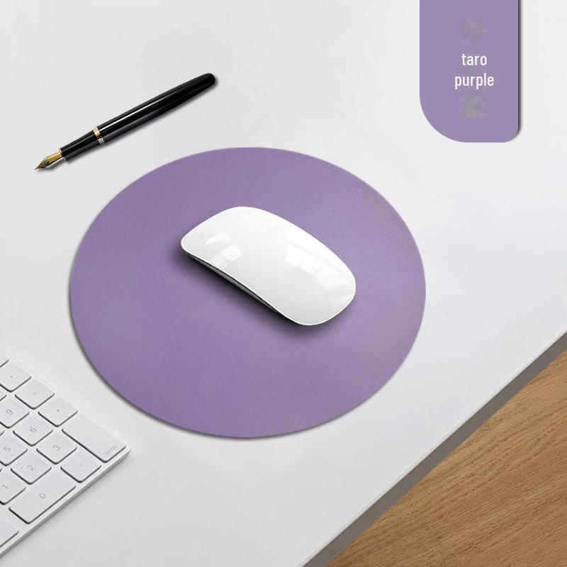 High-Quality White PU Leather Mouse Pad: Dirt-Resistant, Printable, and Round Design