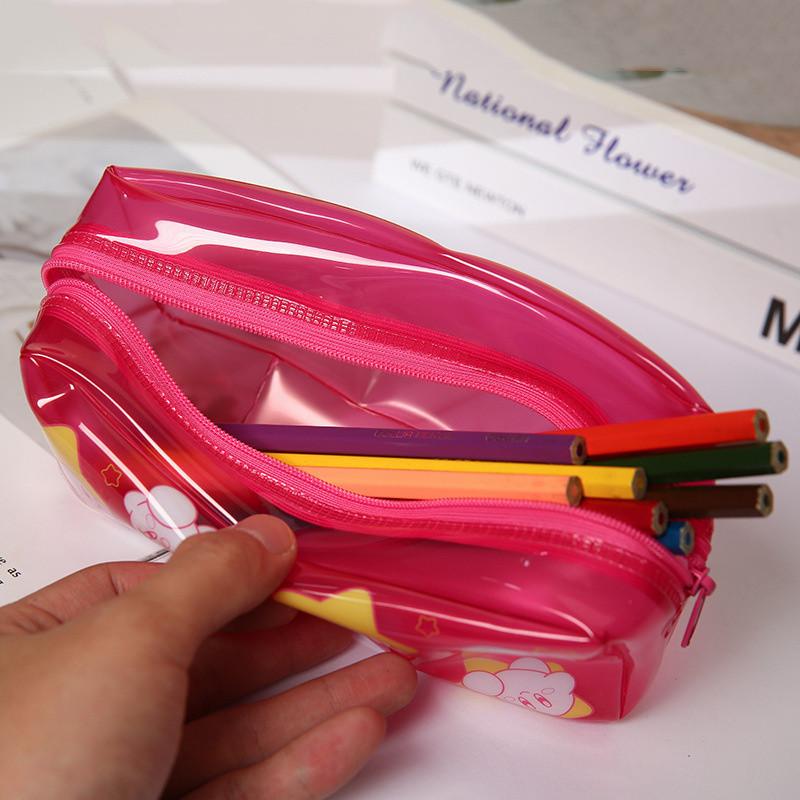 Ugly Fish Hangyodon Pencil Case Large Capacity PVC Pen Bag Cute Square Storage Bag Stationery Box