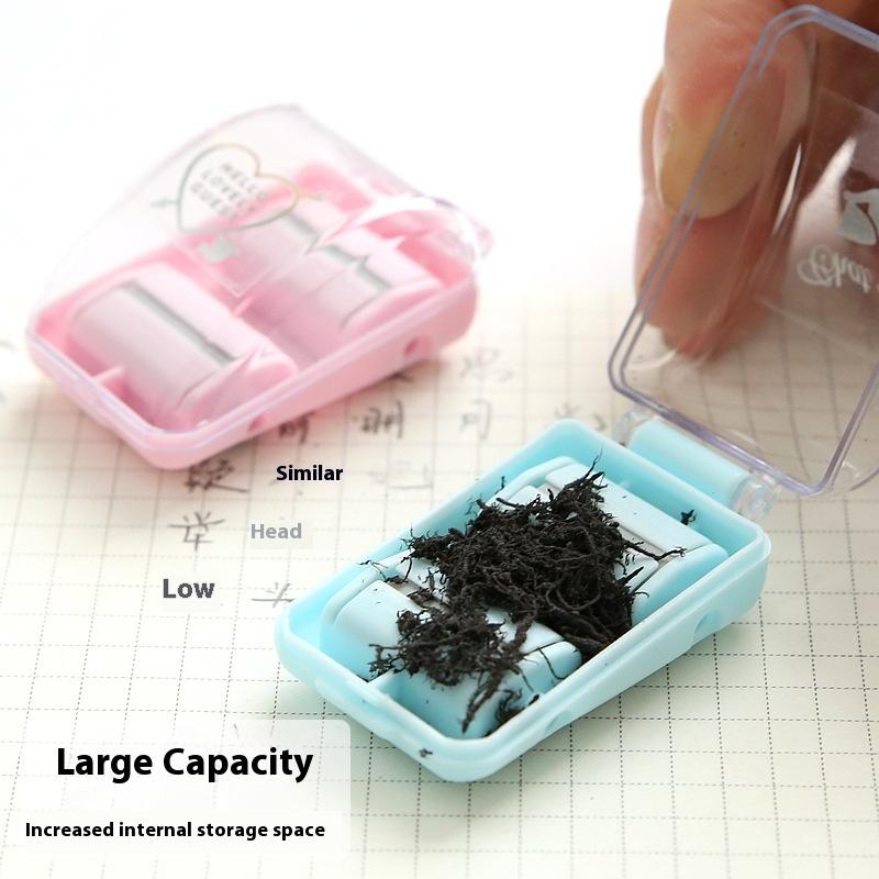 1 Piece Cute Eraser Manual Desktop Sweeper Mini Eraser Crumb Collectors Portable Desktop Vacuum Cleaner Students Gif