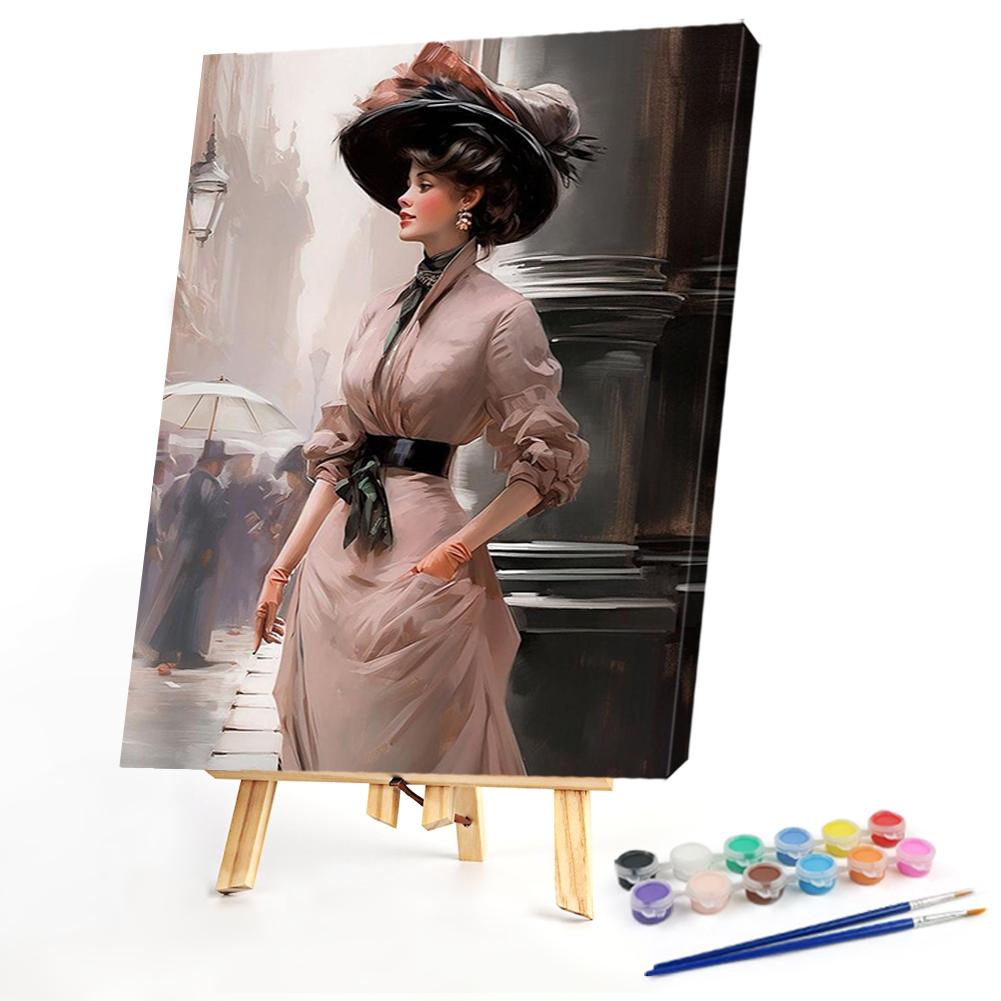 

Набор для рисования по номерам на холсте своими руками, масляная живопись, дамская картина, домашний декор на стену 40x50 см A