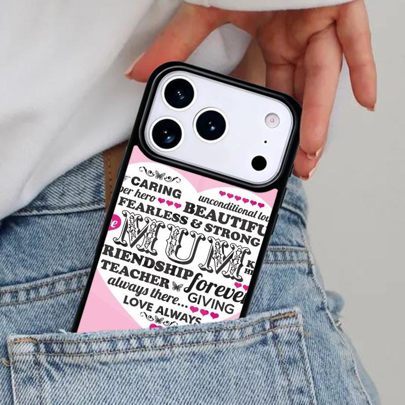 Best Mum Ever Gift Love Phone Case for iPhone 16e 15 14 13 12 17 Pro Max Plus Air 17pro Cover Coque