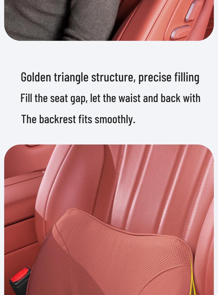 BMW 1/3/5 Series Headrest Neck Pillow & Lumbar Support - Volcano Red