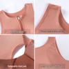 Women's Wireless Sports Bra - Front Zipper, Anti-Sag, Shockproof, Plus Size, Beautiful Back Design for Fitness and Running