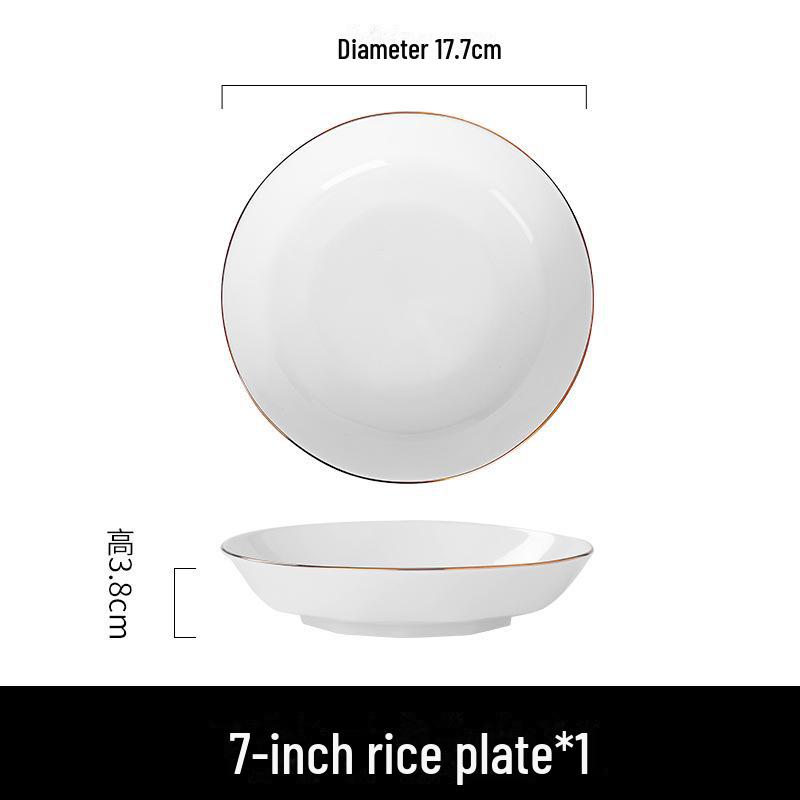 

Расписанная вручную золотая керамическая миска и набор тарелок – элегантная подарочная посуда из костяного фарфора (2024)