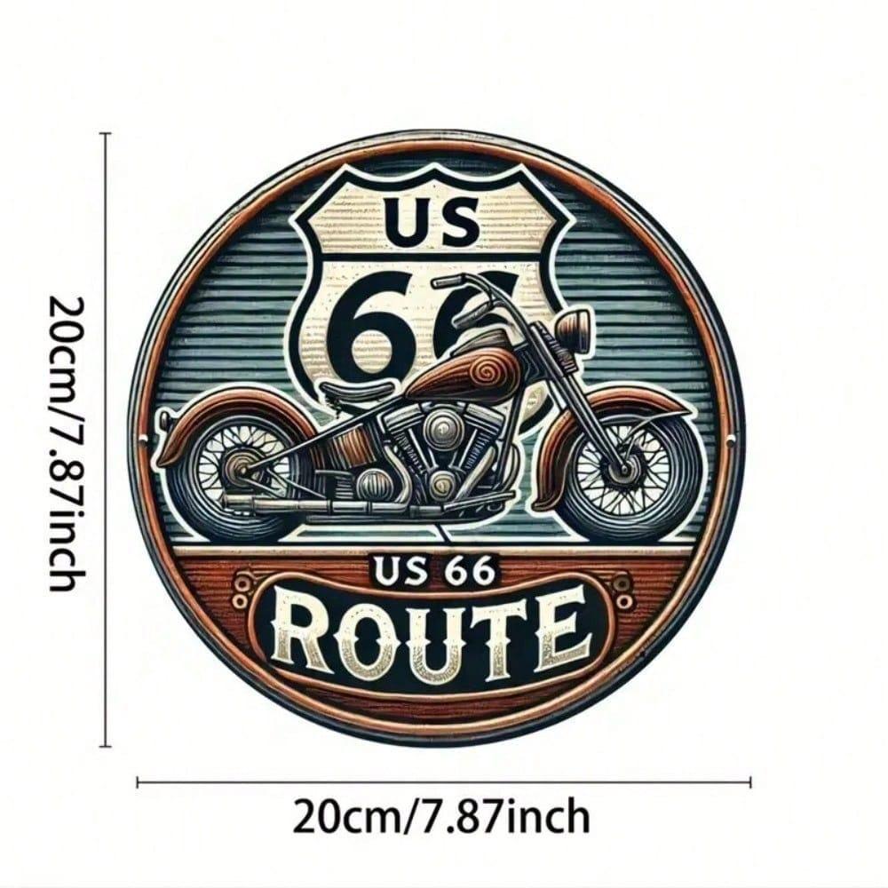 Retro Route 66 Metal Sign Vintage Tin Plaque Man Cave Garage Wall Art Home Bar Cafe Diner Decor