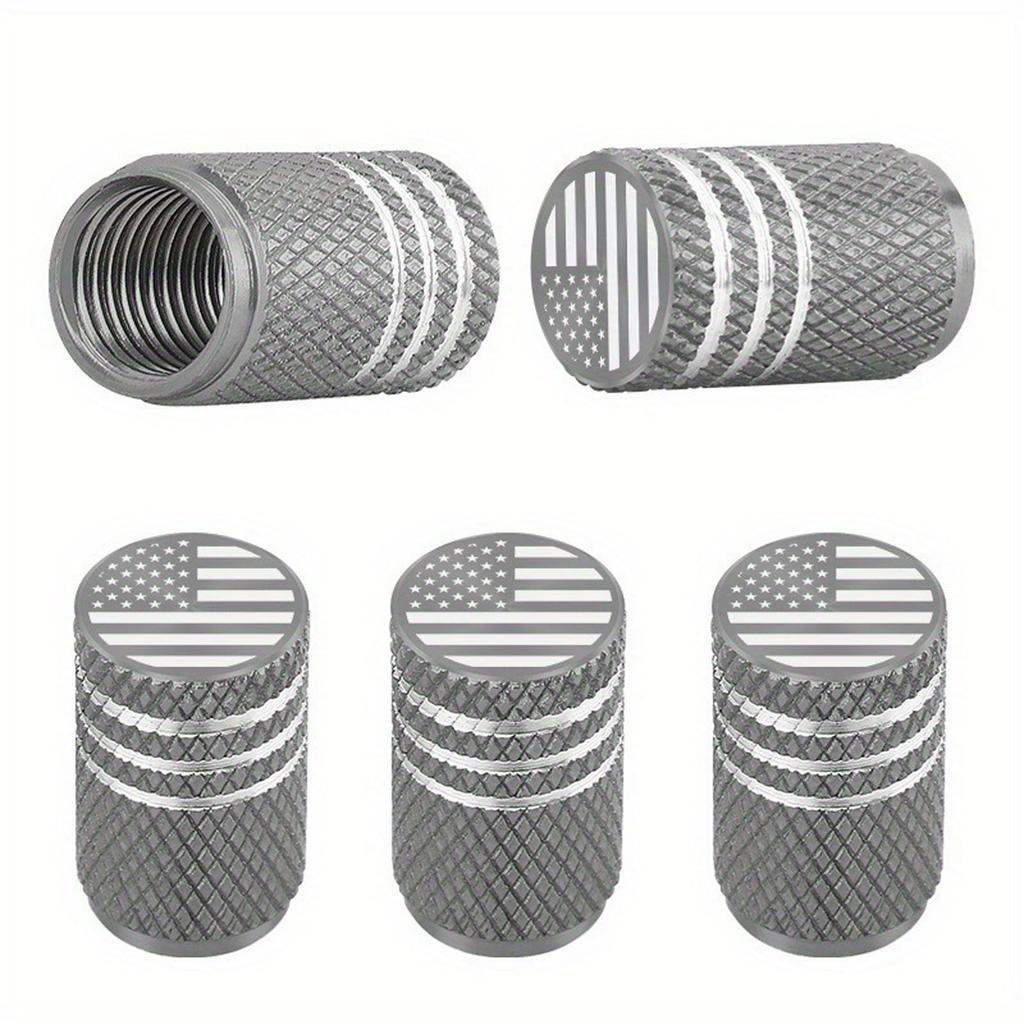 Tire Stem Cap Cover 4 Pack Tire AirCap Metal With Plastic Liner Resistant Leak-Proof For Car Truck 4PC