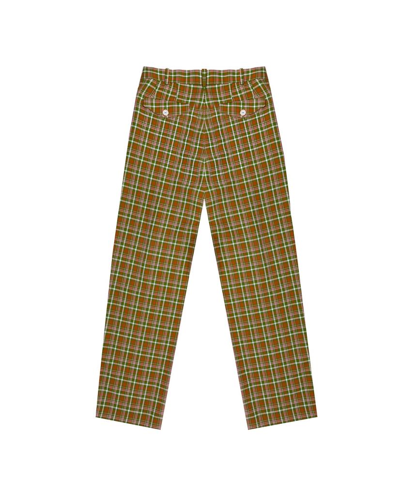 Leiteuchekeuaus (U) Green Checked Trousers