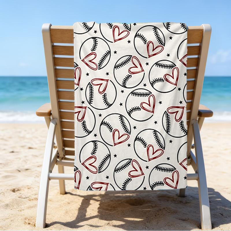 Ultra-Soft Beach Towel with Baseball Theme,Ideal for Pool - Camping, Diving - Perfect Travel Essential, Vibrant Beach Towel.