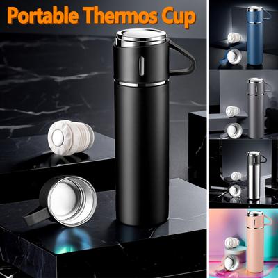 Copo de vácuo portátil, aço inoxidável 316, garrafa térmica para bebidas quentes e frias