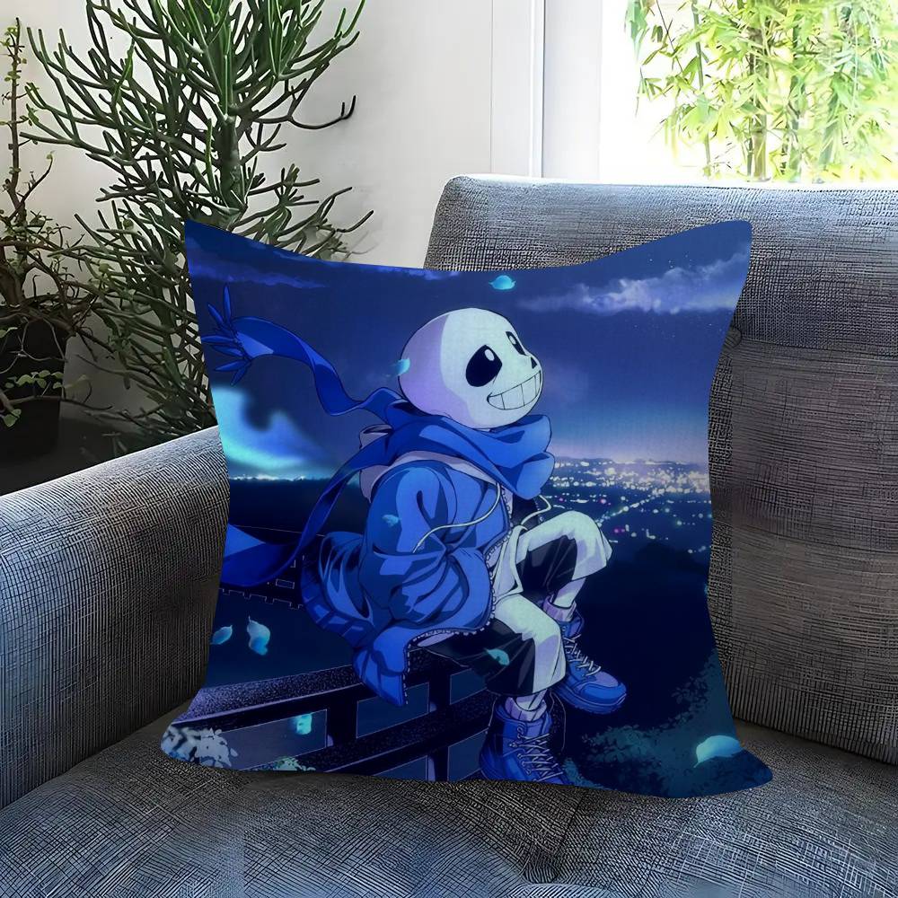 Cute HUndertale SansW  Pillow Gift Home Office Decoration Pillow Bedroom Sofa Car Cushion CoverPillow Case