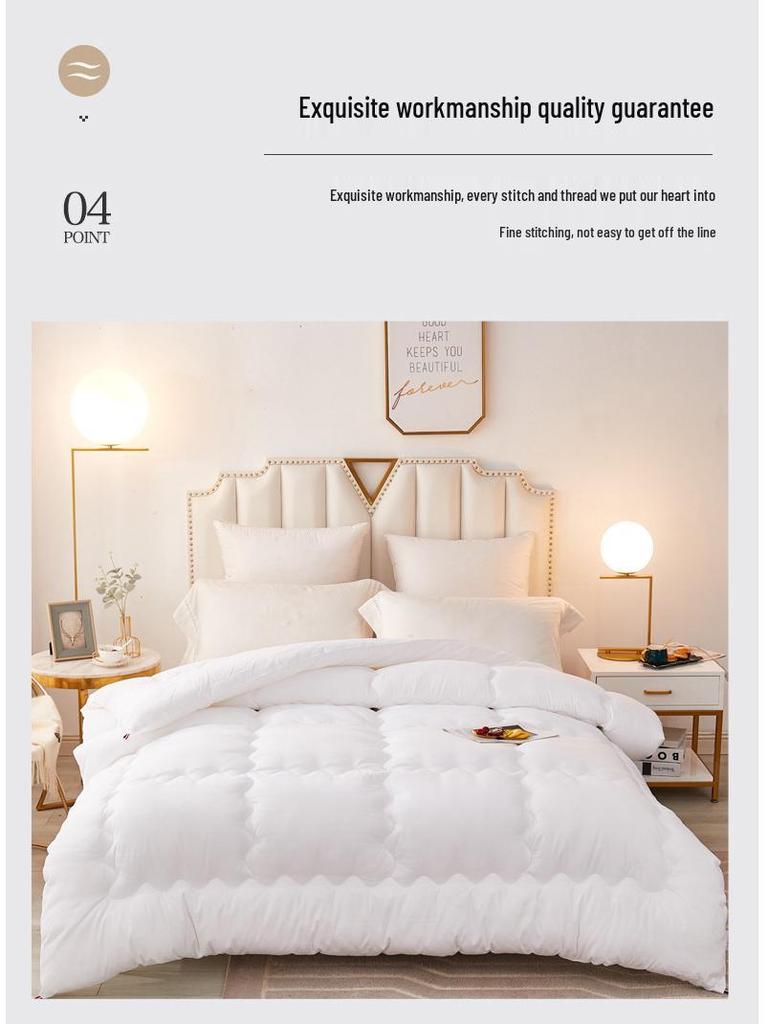 White Quilt Hotel Inn: All-Season Thick Quilt for Home & Hostel