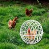 3 Bucăți Cuști de Pui pentru Exterior Mobile Glob de Pui Habitat pentru Păsări de Curte Accesorii pentru Protecția Legumelor Adăpost Pășune