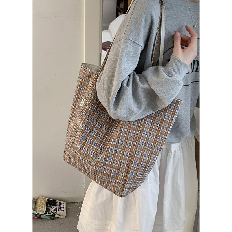 College-style Fashionable Tote Bag, Casual Large-capacity Shopping Bag