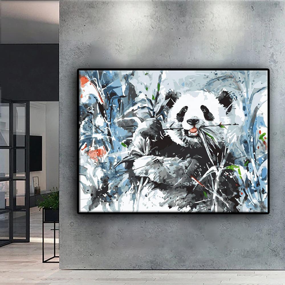 Vollständiges 5D-Diamantgemälde zum Selbermachen, Tier-Panda, 5D-Diamantgemälde