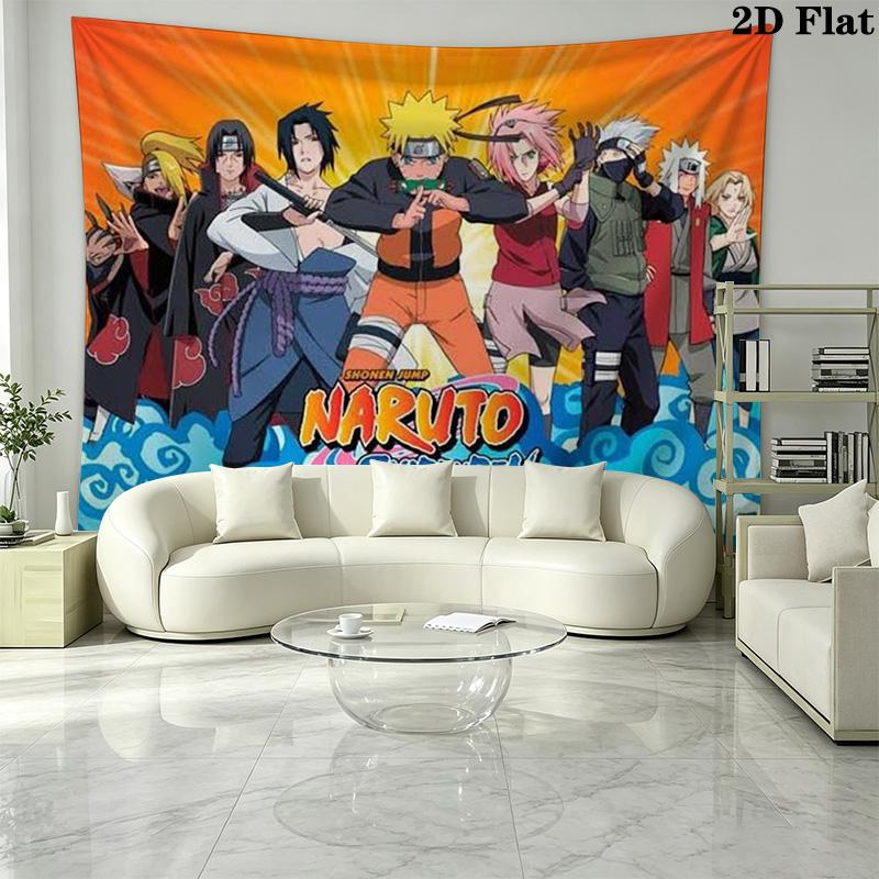 Anime NARUTO Wall Tapestry Aesthetic Wall Hanging Printed Fabric Blanket Decorative Tapestries for Bedroom Living Room Home Decor