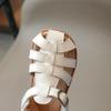 2024 Sommer Neue Kinder Sandalen für Mädchen Mode Komfortable Woven Cut-outs Koreanische Einfache Vielseitige Römischen Kühlen Strand Schuhe