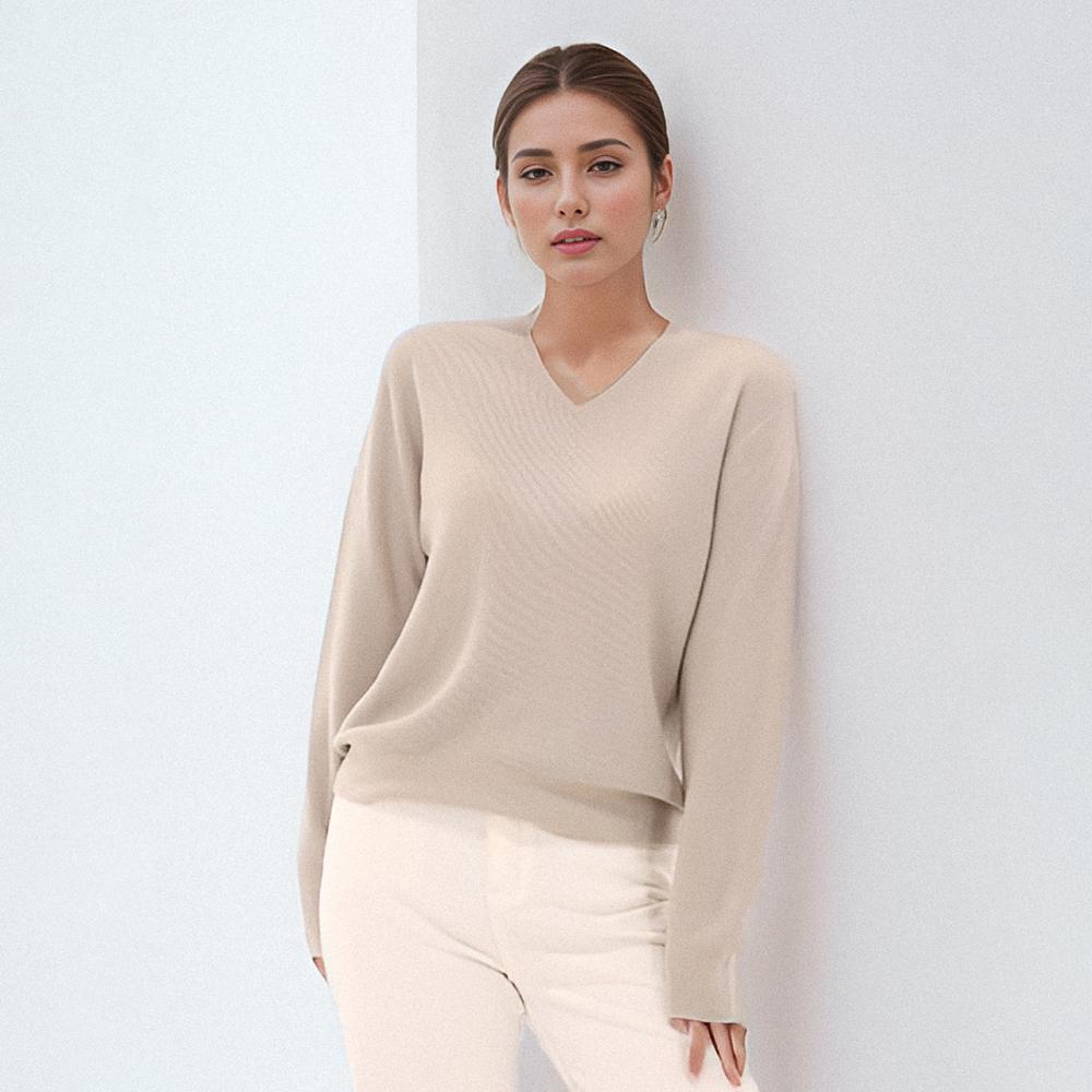 Acud Light Wool V-Neck Knit Grey/Free