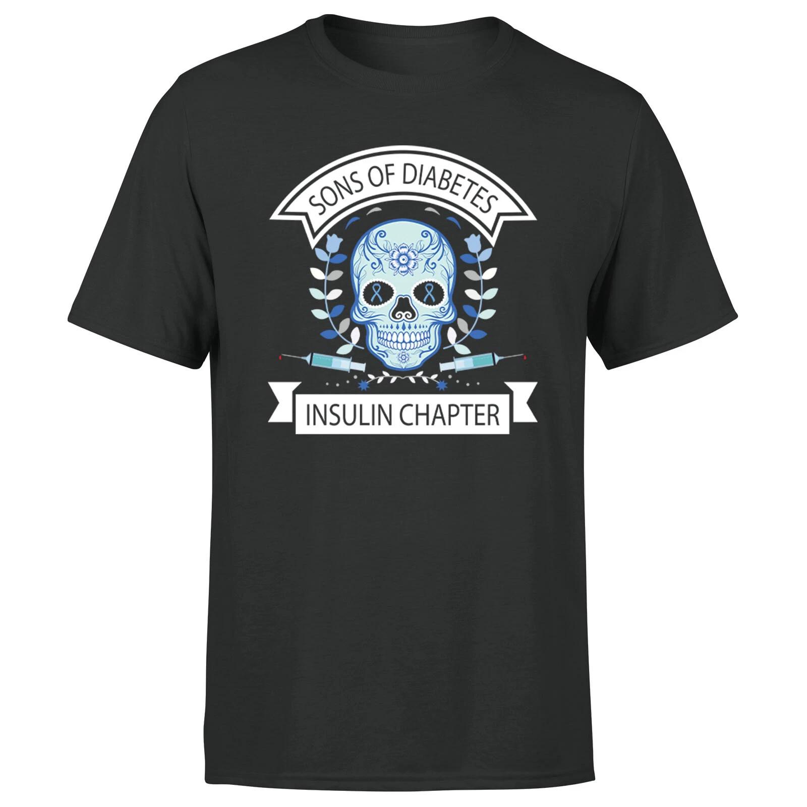 

Sons Of Diabetes Insulin Chapter Skull Print Diabetes Awareness Unisex T shirt L
