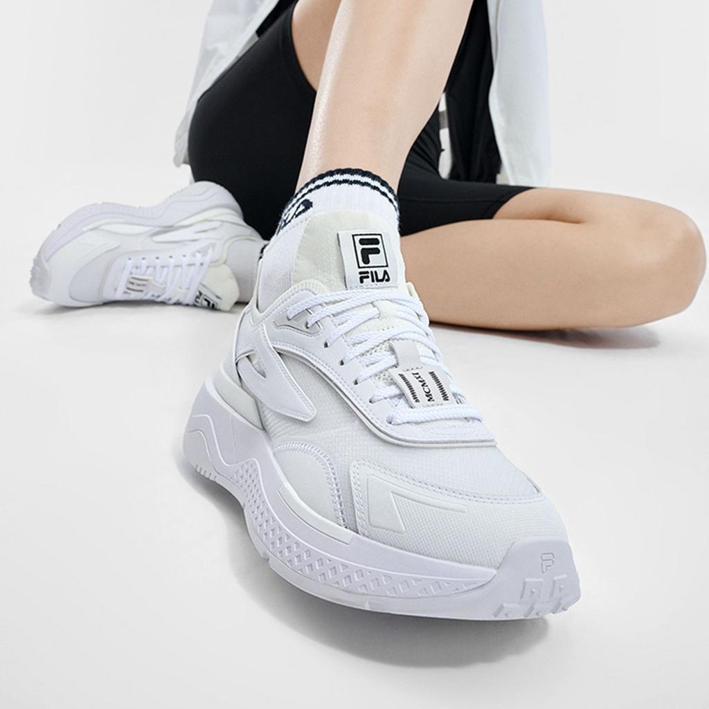 FILA PIONIERE Synthetic Leather Abrasion Resistant Breathable Support Low top Casual Running Shoes Women's White F12W423109FWB