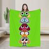 Kero Platoon Frog Keroros Fleece Throw Blanket  Blankets for Sofa Car Soft Bedroom Quilt,
