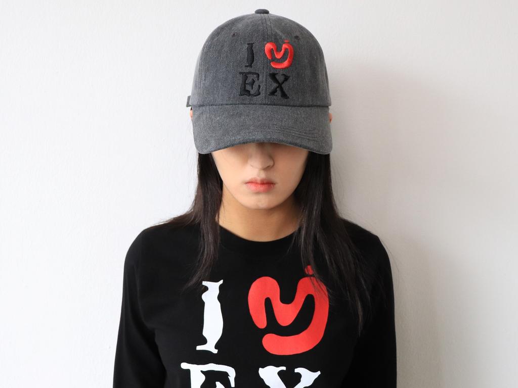 MIYHOO I Love Ex Ball Cap ( Washing Charcoal )