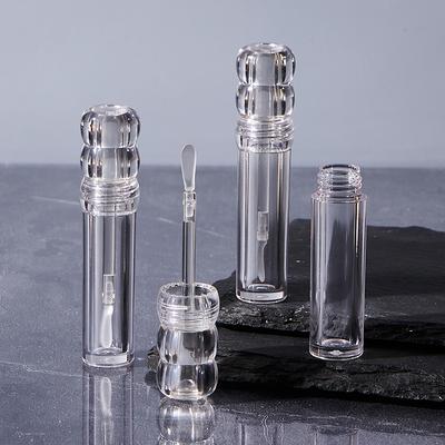 Άδεια 3.5ml Διαφανή Σωληνάρια Lipgloss Με Πινέλο Σιλικόνης Στρογγυλό Καλλυντικό Σωληνάριο Lipgloss Διάφανο Μπουκαλάκι Lip Balm Επαναγεμιζόμενο