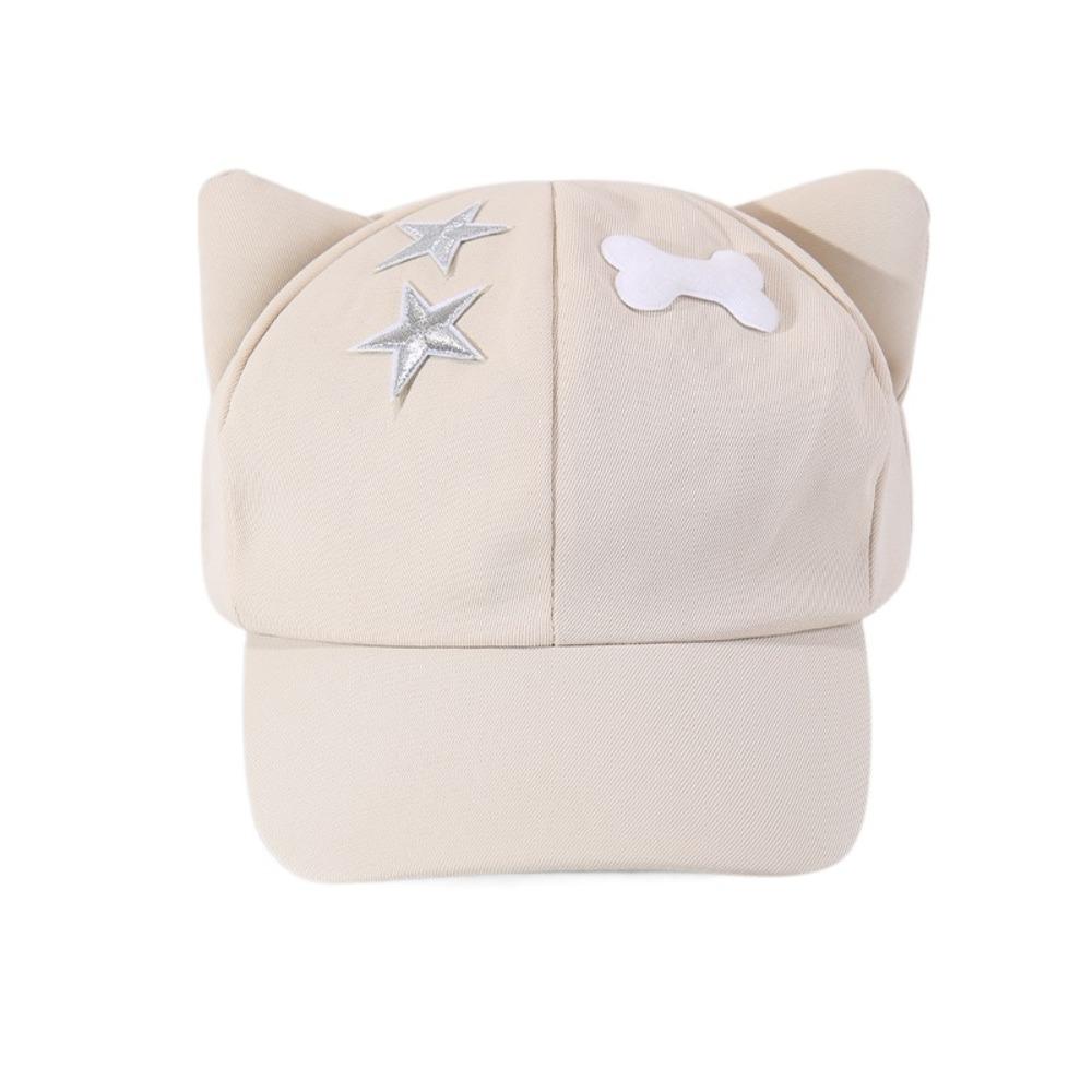 Y2k Cat Ears Baseball Cap Cute Visor Cap Fashion Star Peaked Hat  Streetwear