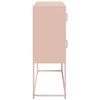 Sideboard Pink 100.5 X 39 X 107 Cm Cold Rolled Steel