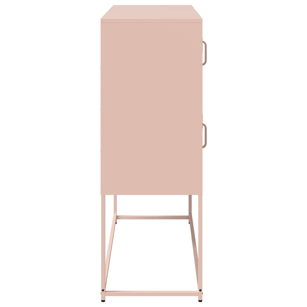 Sideboard Pink 100.5 X 39 X 107 Cm Cold Rolled Steel