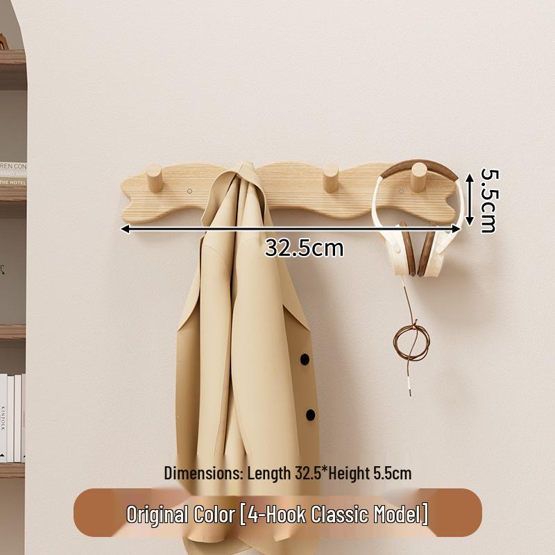 Ścienny wieszak na płaszcze, kapelusze i ubrania z haczykami bez wiercenia do sypialni, przedpokoju lub korytarza