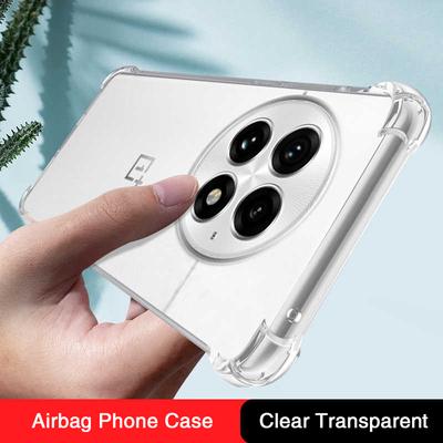 Airbag-Silikon-Telefonhülle für OnePlus 13 5G 12 11 10T, luxuriös, stoßfest, weicher, transparenter Linsenschutz, einfache Abdeckung für OnePlus Nord 4 ACE 3 Pro