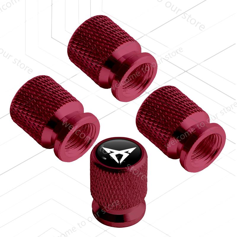 4 Stück/Set Für Ibiza Leon ATECA Tavascan Arona Born Ateca Tarraco Terramar LOGO Abzeichen Auto Rad Reifen Ventilkappen Reifenventilschäfte