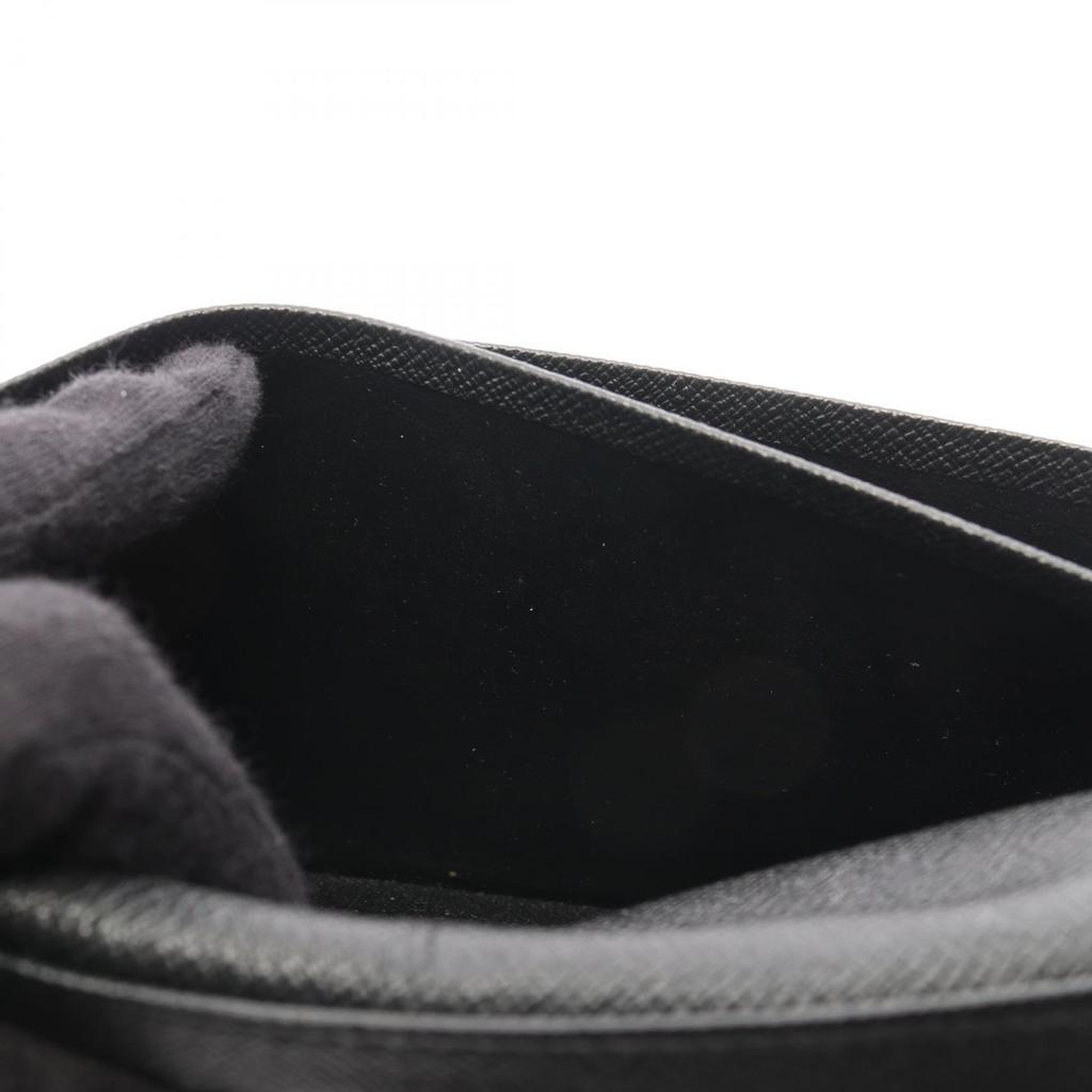 Used LOUIS VUITTON Porto Valeur Cartes Crdit Taiga Ardoise Bifoldpurse M30392 leather Black Used mens