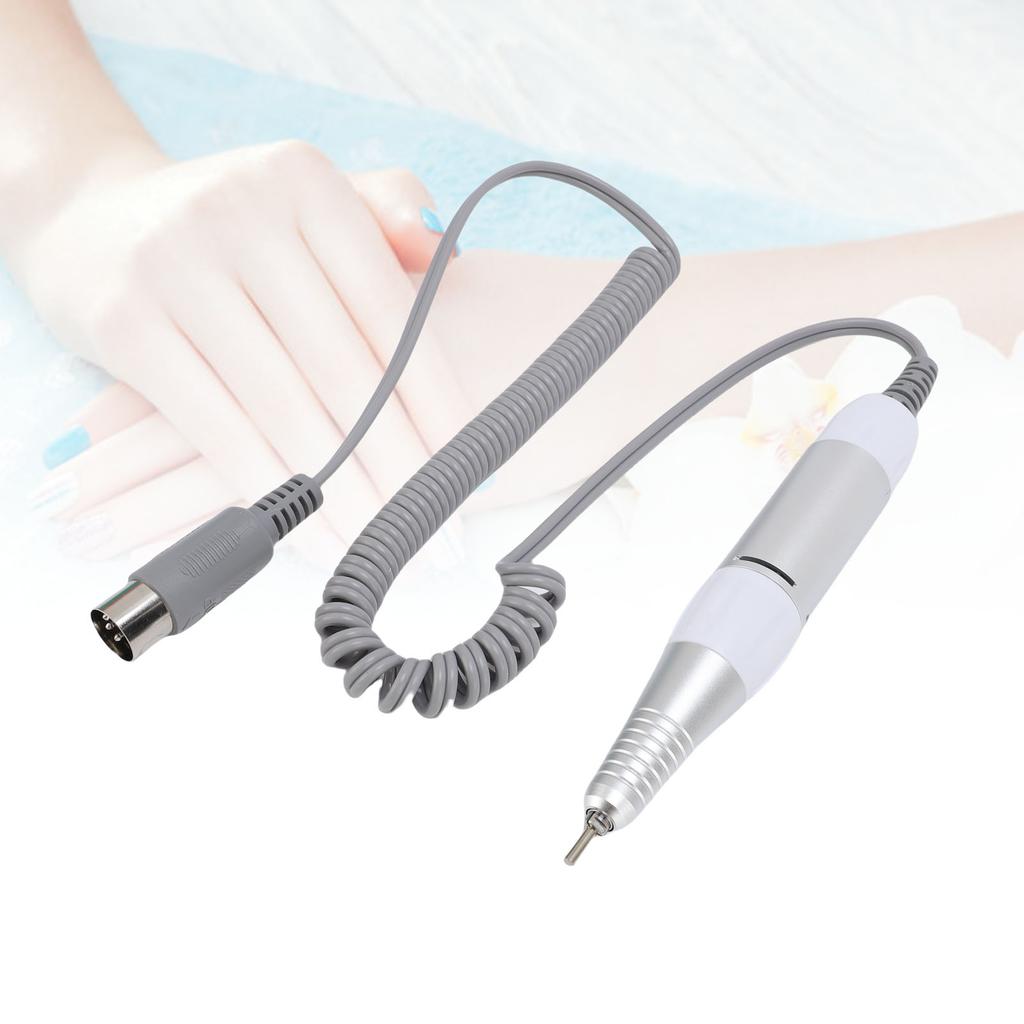 Nail Drill Handpiece Replacement Aluminum Electric Nail Drill Handle for Nail Polishing Machine with 5 Pin Plug