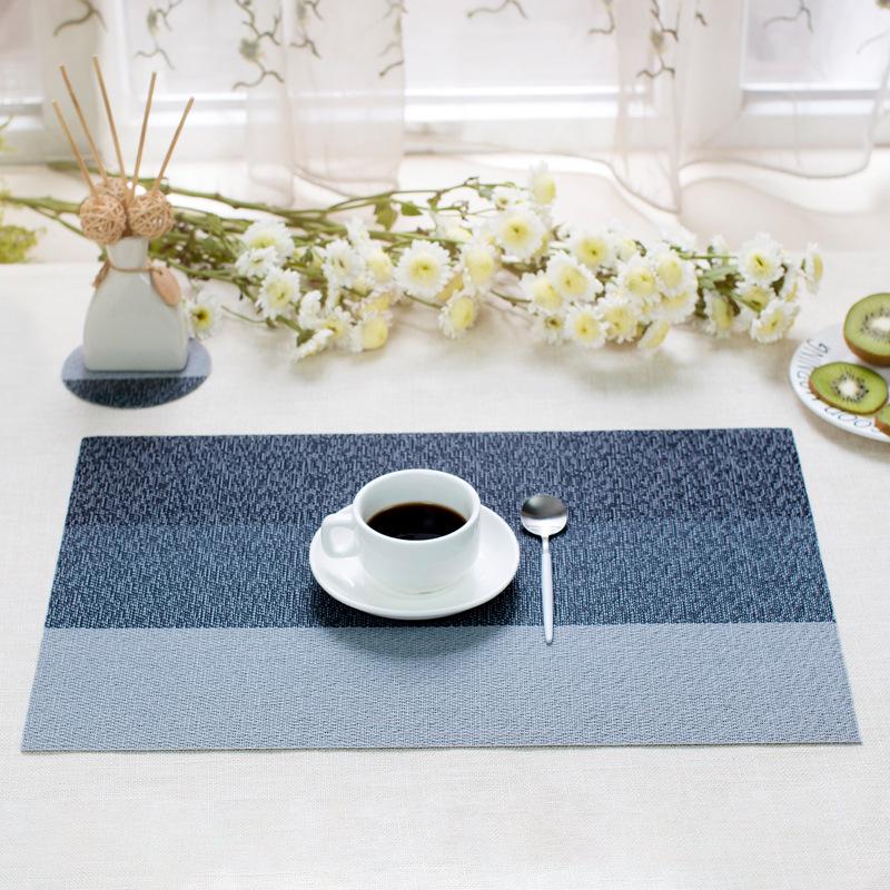 Pack of 4pcs Table Placemats Rectangle Table Mats Heat Insulated PVC Pad Dinner Table Mats 45x30cm