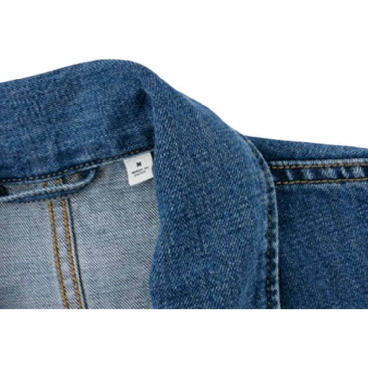 UNIQLO Solid Color Work Denim Jacket Men jackets Light-Blue 435125-67