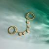Gold Color Cubic Zirconia Rings Drop-shaped Gothic Style Rings Tassel Pendant Rings  Jewelry