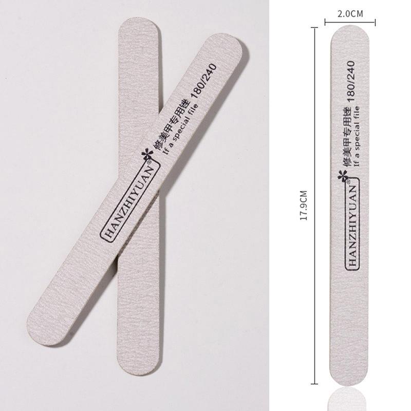 10Pcs Nail File Wooden Nail Art Sanding Buffer 120/180/240 Sandpaper Uv Gel Polisher Manicure Pedicure Nails Tool