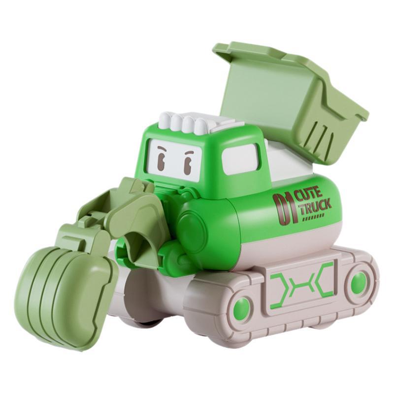 New Kids' Excavator Toy Car Set - Durable Press-and-Go Engineering Vehicle for Boys