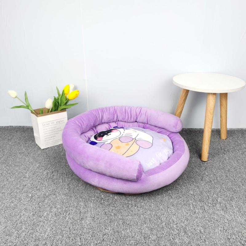 INS Pet Nest Sofa Nest Cat and Dog Universal Printing Nest Autumn and Winter Cat Nest Dog Nest Warm Dog Sleeping Basket Pet Sleeping Mat