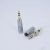 Gold Plated Silver 3.5mm 3 Pole Stereo Male Repair Headphone Jack Plug Cable Audio Headphones Connector Wire Soldering Cover