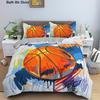 Juegos de Cama de Baloncesto del Norte de Europa Textil para el Hogar Patrón de Pelota Funda Nórdica Funda de Almohada Ropa de Cama Tamaño Individual/Queen/King
