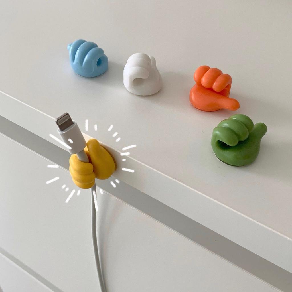 Crochet adhésif multifonctionnel créatif pour pouce gestionnaire de câbles câble de données crochet pour petit doigt support de rangement pour doigt
