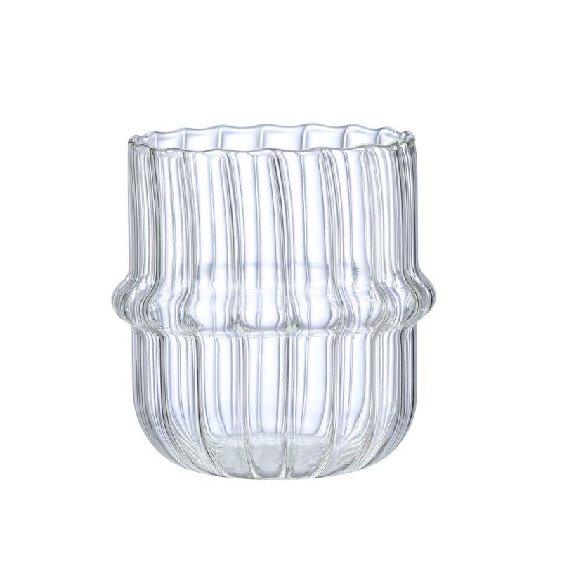 

Retro Striped Glass Coffee & Latte Mug